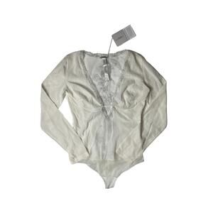 1-67 LA PERLA NWT Women's Bodysuit Lingerie Sheer White M